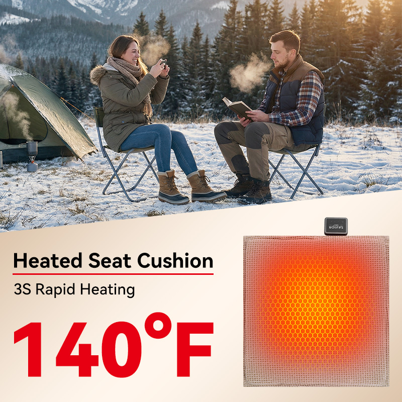 Custom Logo Outdoor Event Durable Warm Pad Quilted Ergonomic Waterproof 5V USB Powered Nano Sliver Heating System Bulk Seat