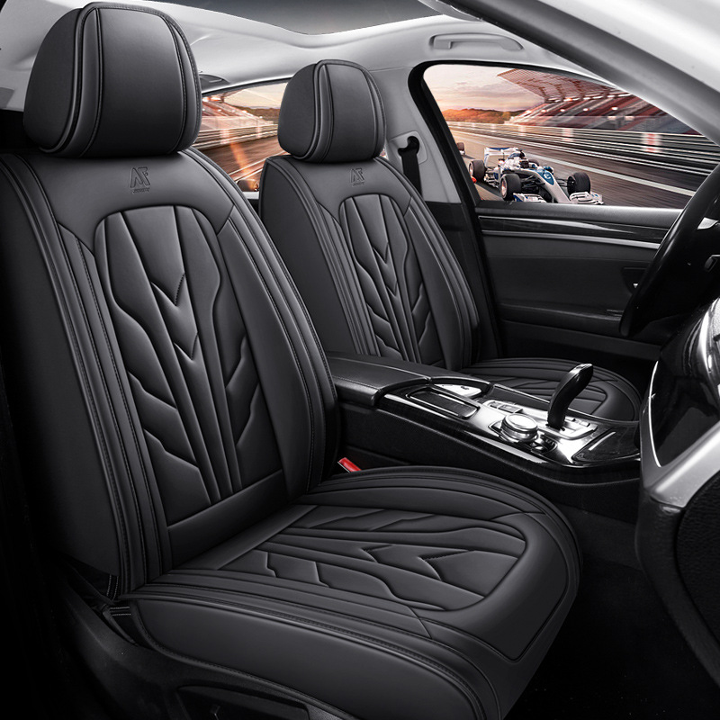 Luxury Leather Car Seat Cover Suitable for 5 Seats, Most Models Universal, All Inclusive, Durable Wear-resistant Customize