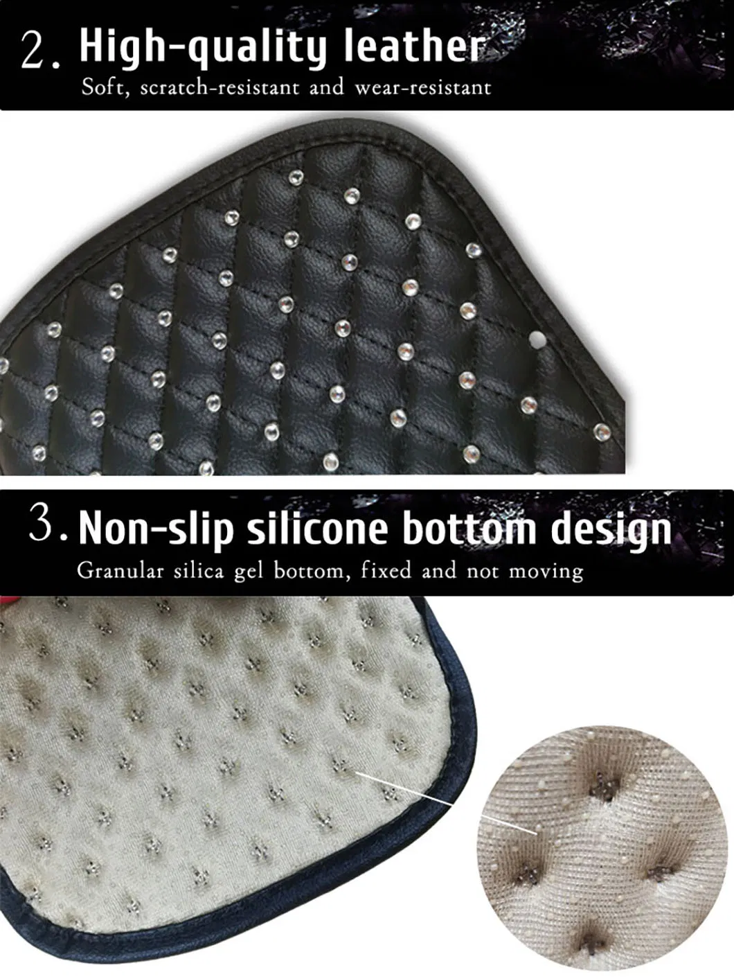 Customizable Leather Car Armrest Cushion with Embroidery Design
