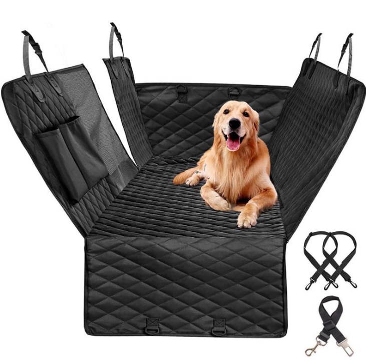 Large Waterproof Dog Seat Cover 600D Heavy Duty Oxford Material Scratch Proof Non-Slip Soft Back Seat Hammock for Pets
