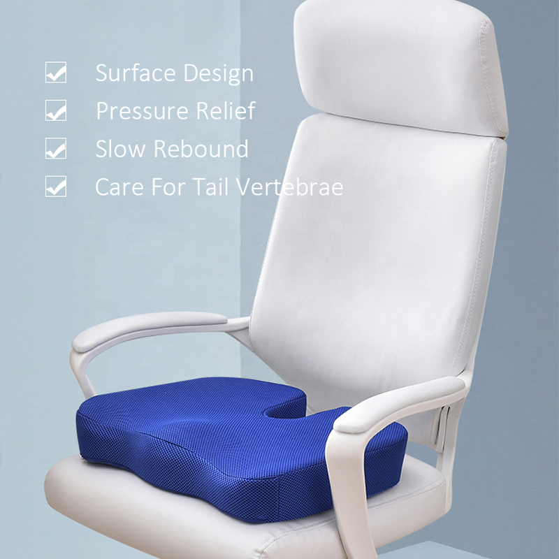 Bravo Gel Enhanced Seat Cushion Orthopedic Gel Memory Foam Coccyx Cushion Office Chair Cushion