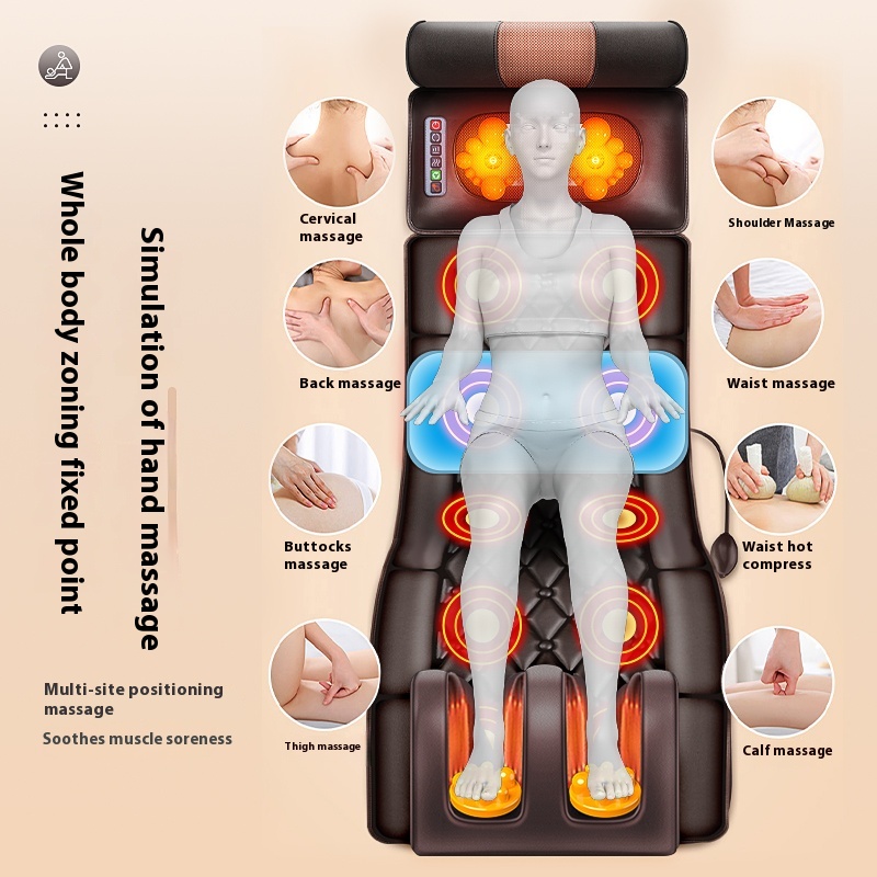 Wholesale Multi-functional Integrated Vibration Hot Compress Remote Control Home Lying Physiotherapy Body Massage Pad Cushion