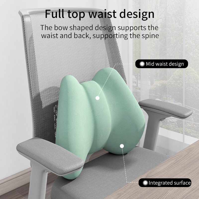 No MOQ Breathable Memory Foam Arch Lumbar Support Pillow Knitted Back Seat Car Cushion with Removable &amp; Washable Cover