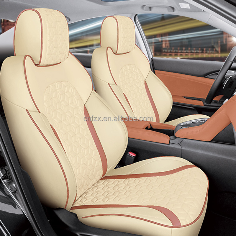 Factory Customized Luxury Car Seat Cover Full Set Breathable Leather Velvet Fabric Car Chair Seat Covers