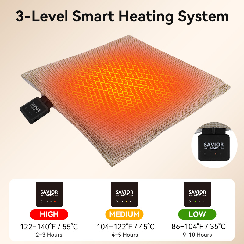 Custom Logo Outdoor Event Durable Warm Pad Quilted Ergonomic Waterproof 5V USB Powered Nano Sliver Heating System Bulk Seat