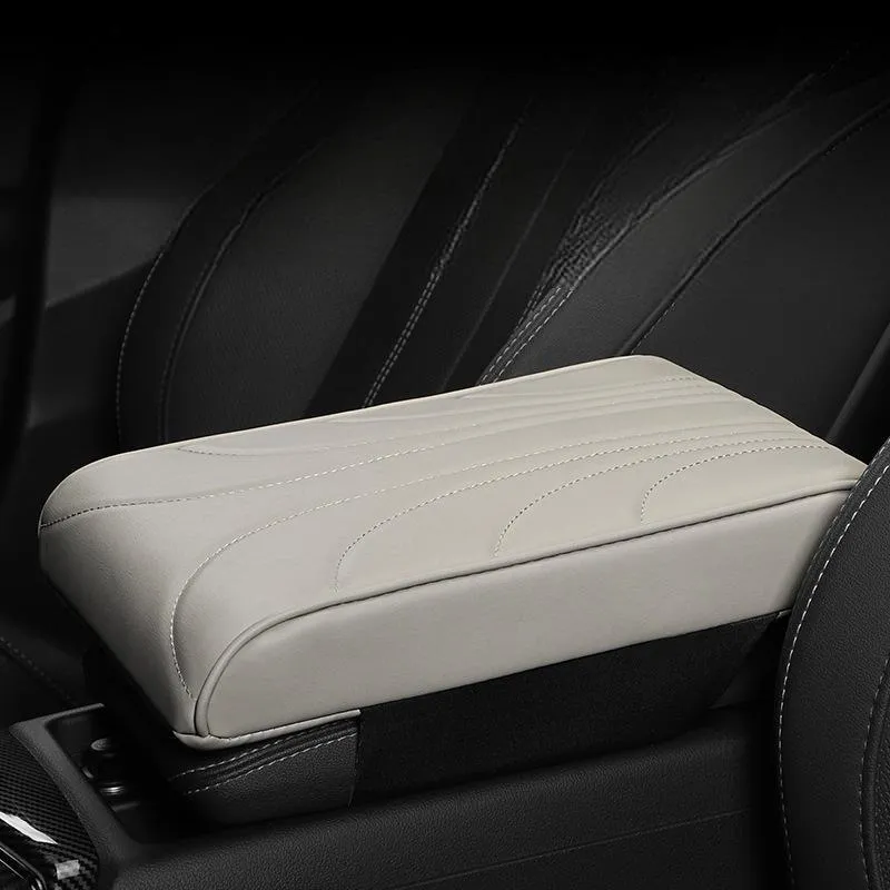 Car Center Console Cover Smooth Leatherette Fabric Car Armrest Cover Cushion