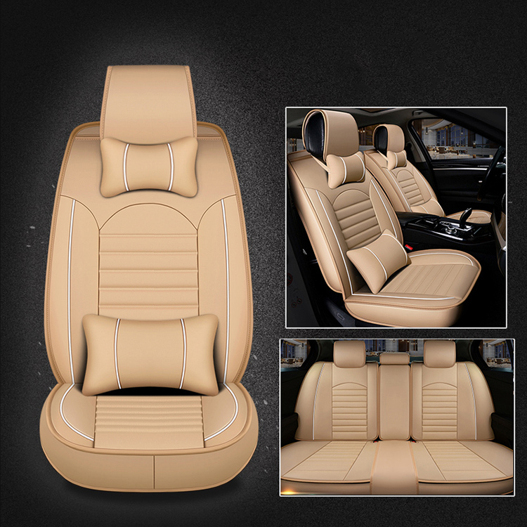 Luxury 5D Car Seat Covers Full Set of Front & Rear Made of Polyester Stylish Business Design