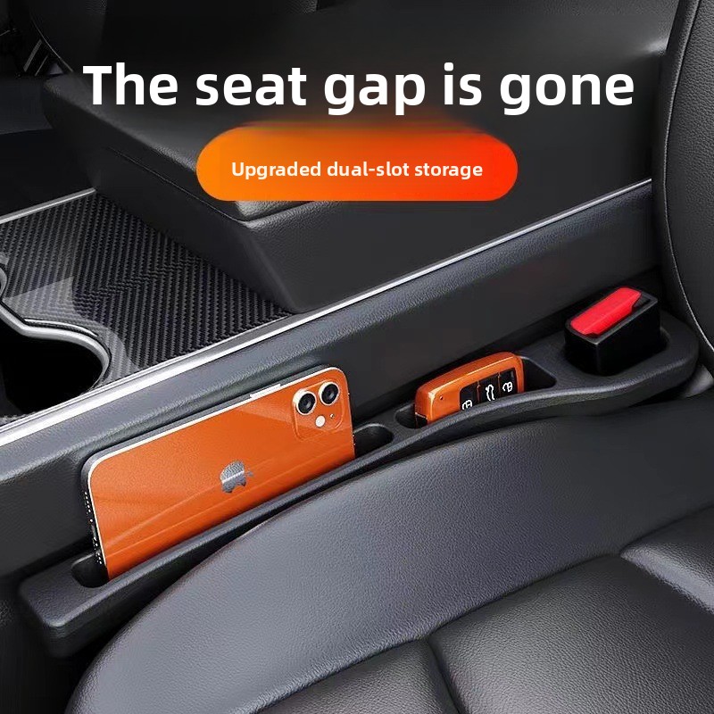 2pcs Universal Portable Car Seat Side Gap Filler Plug with Storage Slot Multifunctional Car Interior Accessory Kits