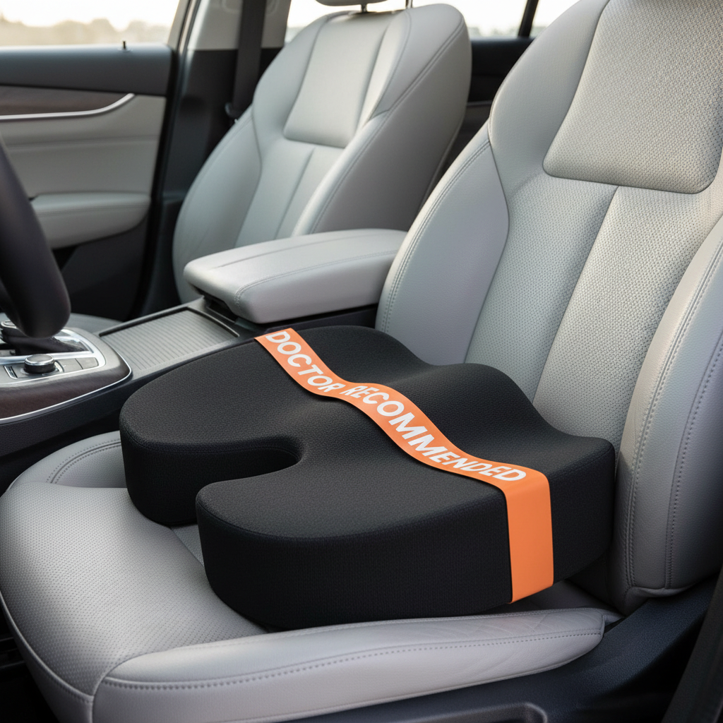 Ergonomic Comfort Memory Foam Seat Cushion Oblong Shape 100% Polyester Removable Machine Washable Customizable Car Office Long