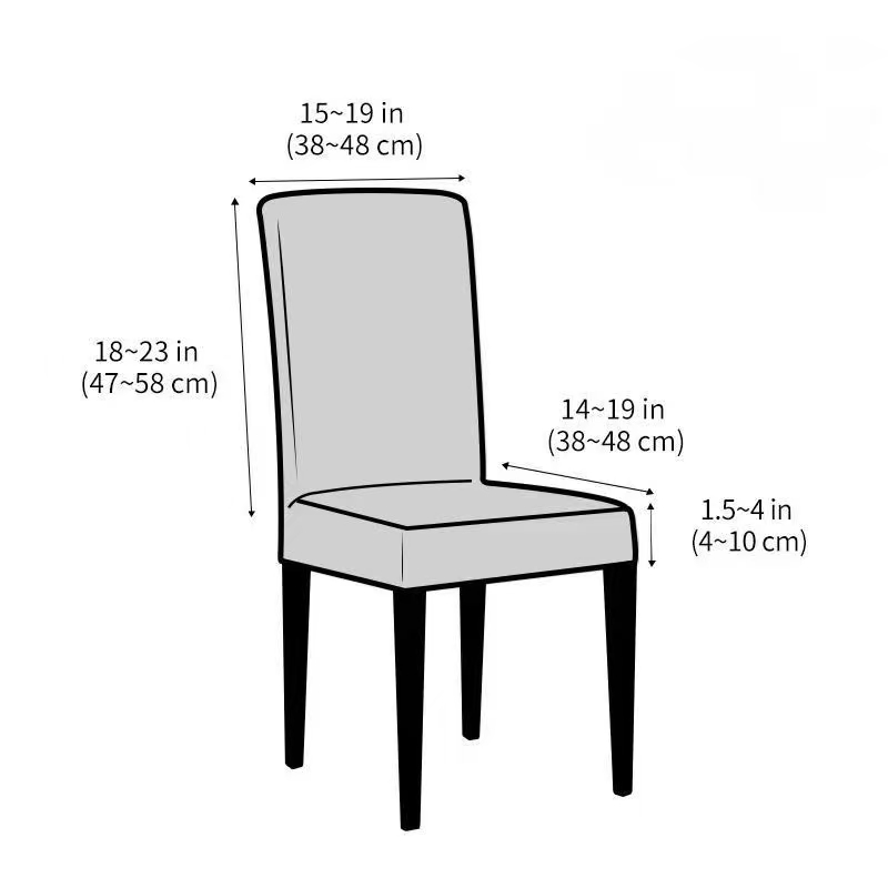 Dining Chair Slipcover Seat Protectors Foldable Chair Covers High Elastic Corn Grain Removable Jacquard Chair Cover