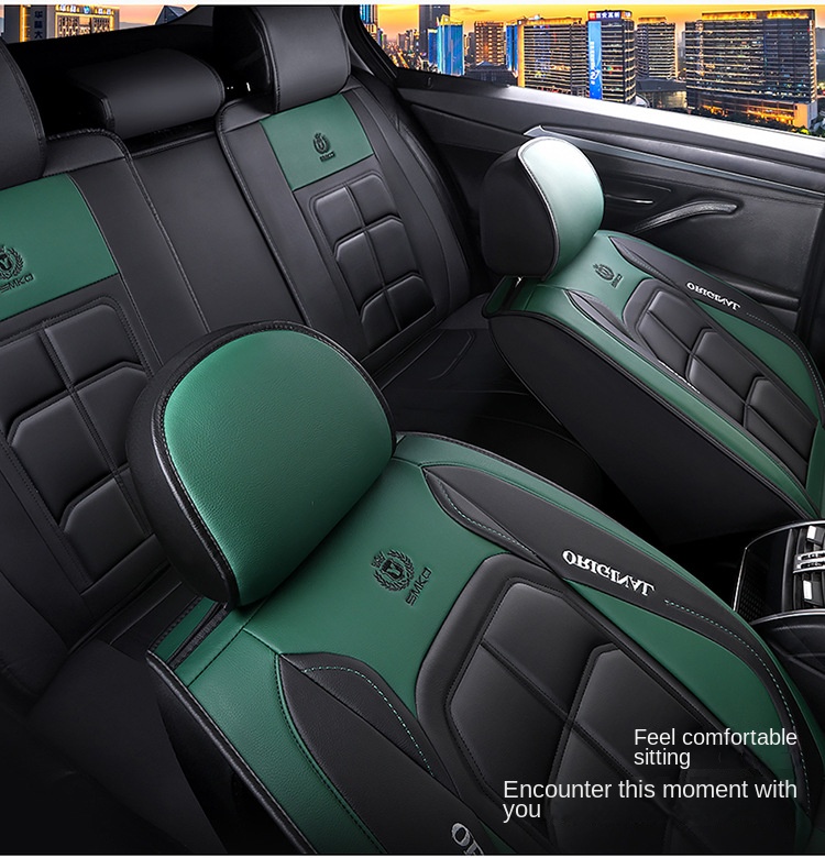All-Car Ten-Piece Sports Full Set Leather Cover Fully Encircled Four Seasons Universal Wear-Resistant Dirt-Resistant Car Seat