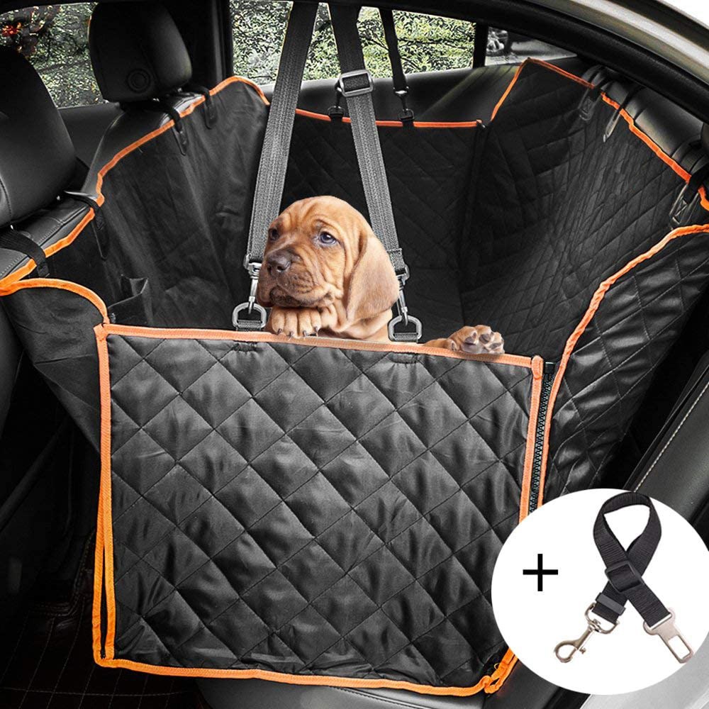 Customizable Luxury Solid Pattern Dog Car Seat Cover Popular Waterproof Oxford Material Rear Seat Pet Backseat Cover All Seasons