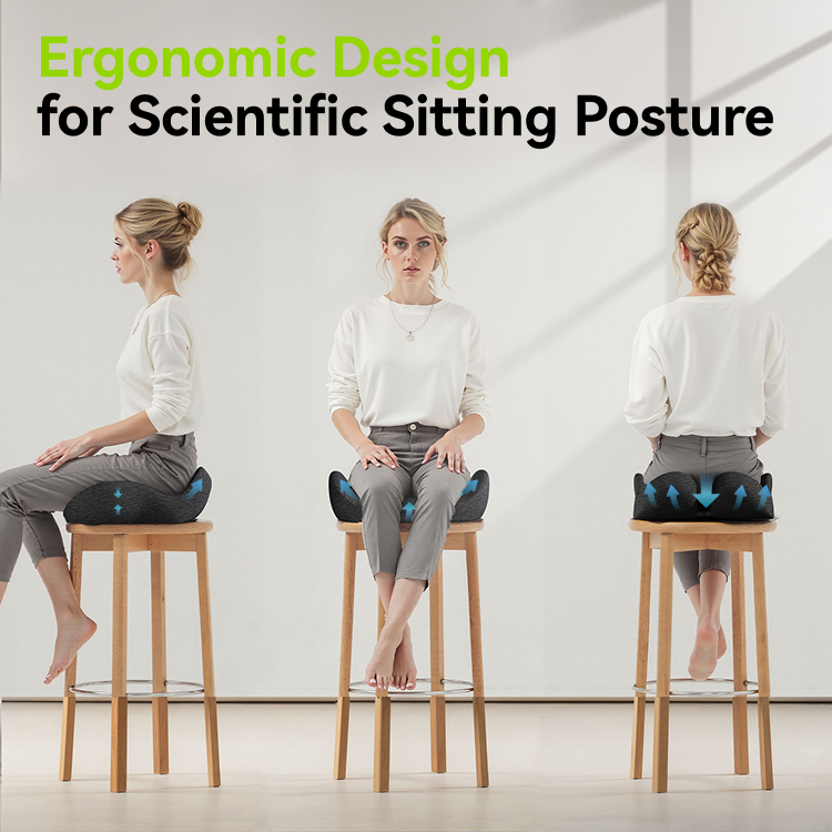 Hot-Selling Cross-Border Office Chair Cushions Car Memory Foam Waist Pads Woven Technics Sedentary Lumbar Pillows Seat Cushions