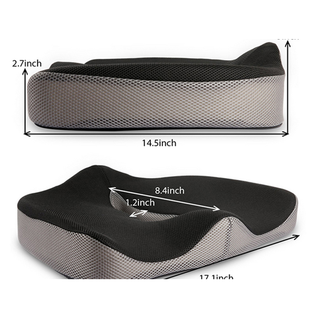 Orthopedic Hemorroide Memory Foam Seat Cushion Foldable Car Drive Cushion Massage Therapy Polyester / Cotton U-shape Anti-snore