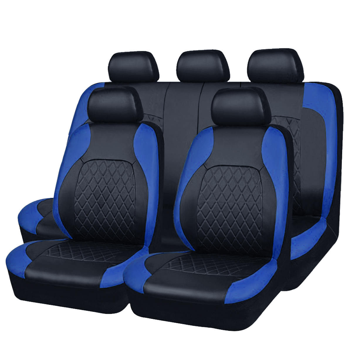 Universal Breathable Pu Car Seat Covers Full Set Airbag Compatible Fit for Cars Trucks SUV