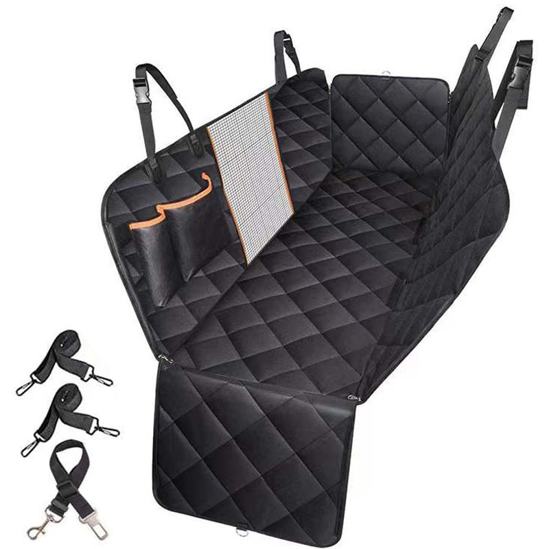 Customizable Luxury Solid Pattern Dog Car Seat Cover Popular Waterproof Oxford Material Rear Seat Pet Backseat Cover All Seasons