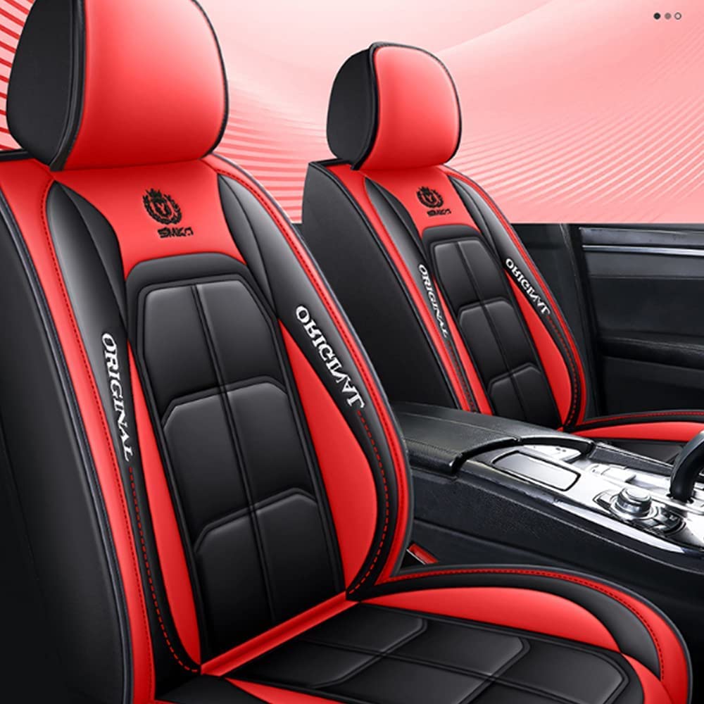 Muchkey Car Seat Covers Universal Car Interior Accessories Decoration Leather Sport Car Seat Cover Full Seat Cover Cushion