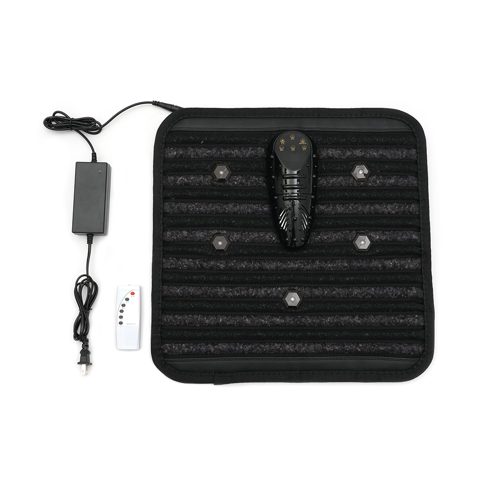 Healthymate 45*45cm Massage Therapy Seat Cushion Lights Tourmaline Heating Chair Pad for Home Office Use Wholesale Korea