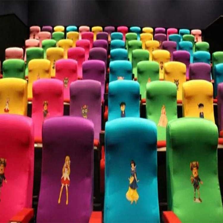 Custom logo Seat Cover School Meeting Rooms, Stadiums Cinema Banks Seat Cover Fabric Cover for Church Chair