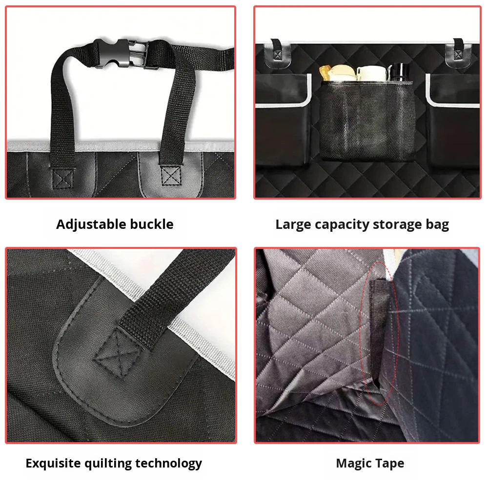 Heavy Duty Waterproof Pet Car Seat Cover with Non-Slip Backing for Large Dogs in SUVs