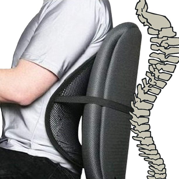 Customized Logo Breathable Waterproof Back Support Lumbar Massage Cushion Pain Relief for Car Seat &amp; Office Seat Mesh