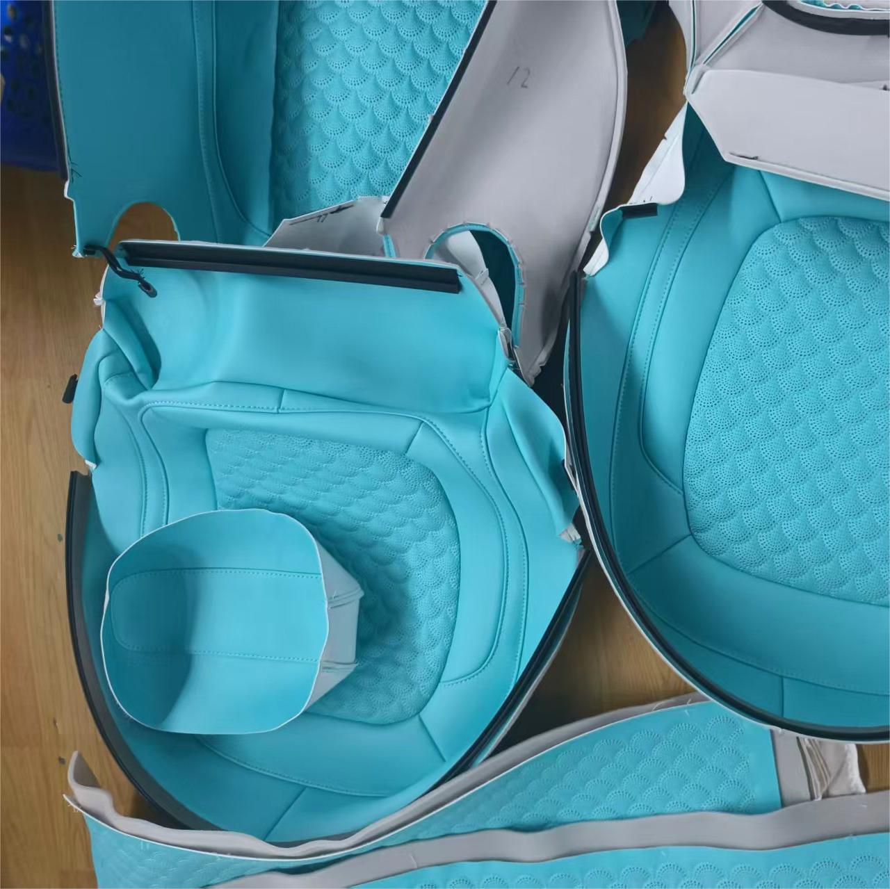 Custom Fit Seat Covers for Smart Fortwo 453 2014-2022 Replacement Leather Cute Cartoon Pattern