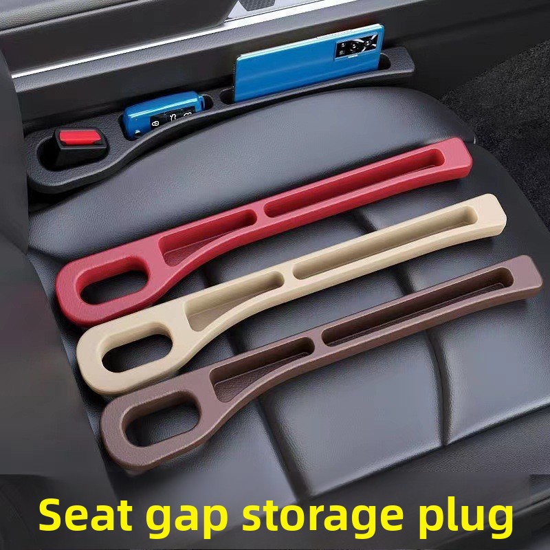 2pcs Universal Portable Car Seat Side Gap Filler Plug with Storage Slot Multifunctional Car Interior Accessory Kits