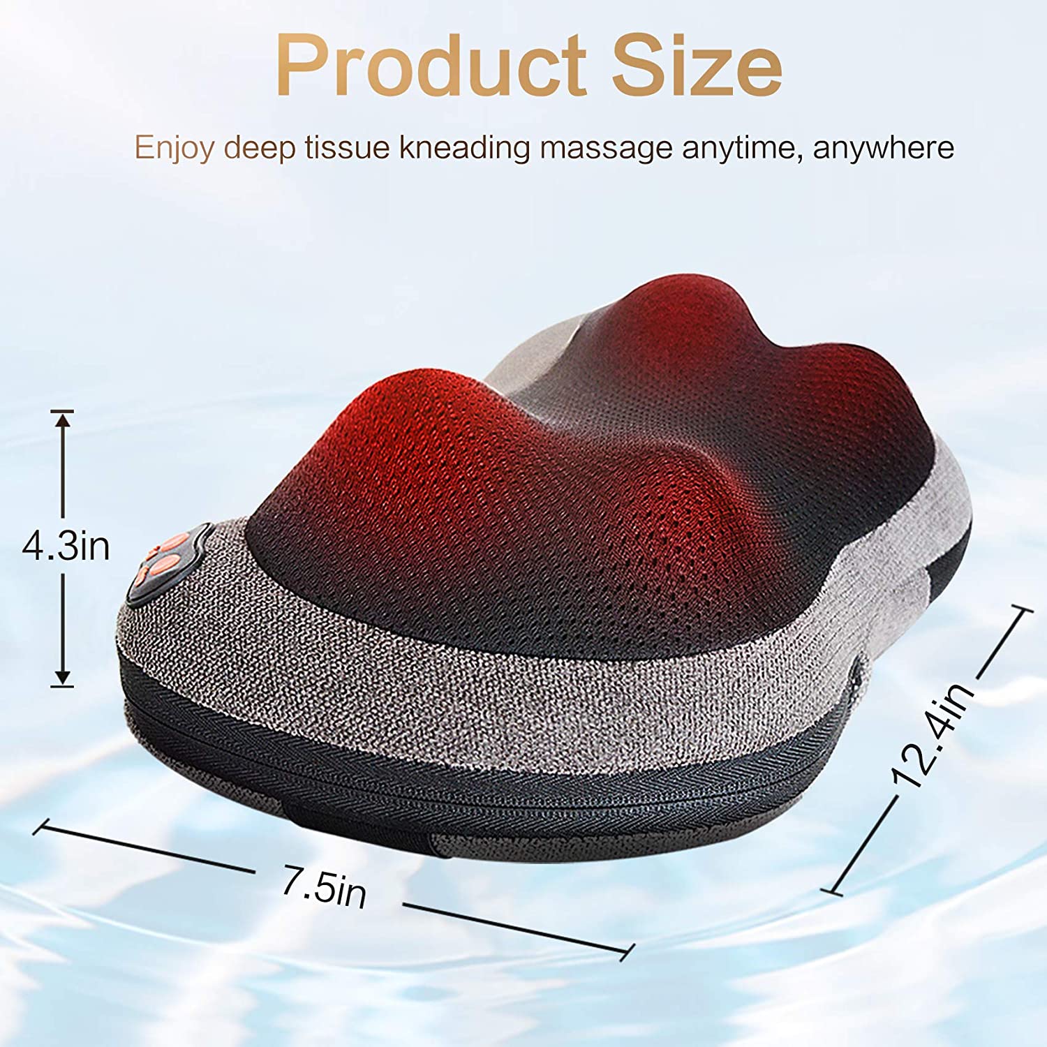 Electric Massage Pillow Car Home Massage Pillow Neck Back Shoulder Massager Pillow with Heat