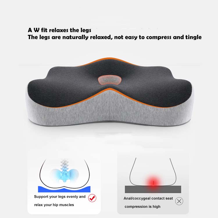 Memory Foam Office Chair Cushion Car Seat Support Waist Pillow Massage Lumbar Orthopedic Pillow Set