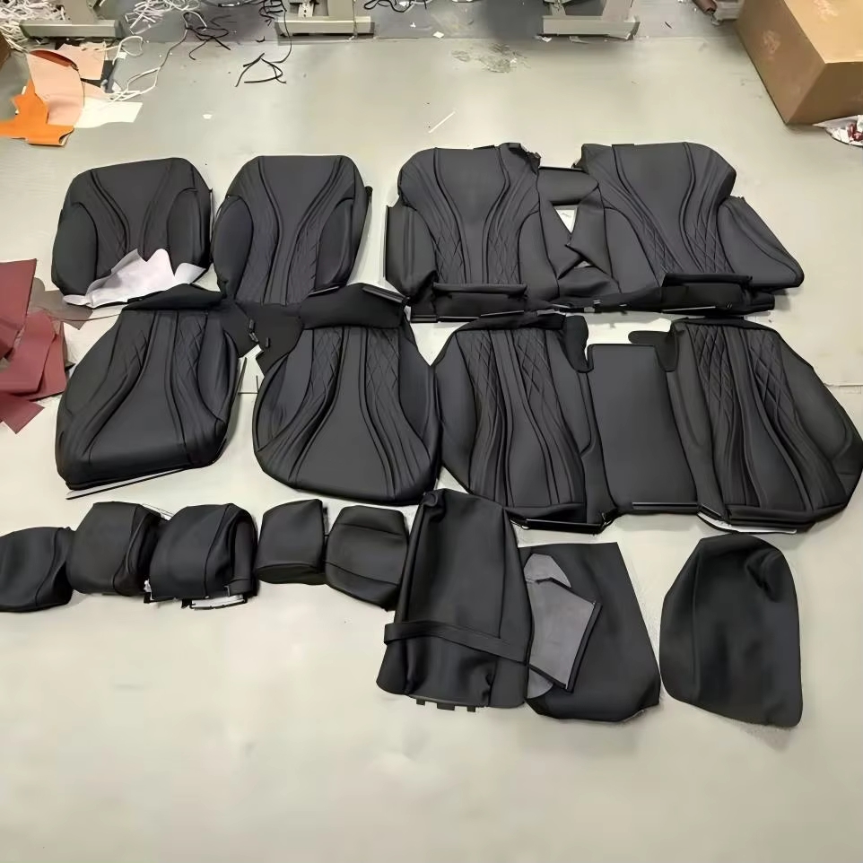 Custom Made for Car Seat Covers 5 Seats Leather Fit Mercedes Benz W204 W205 W211 W203 W206 W210 W212 W213 W214 W176 W177