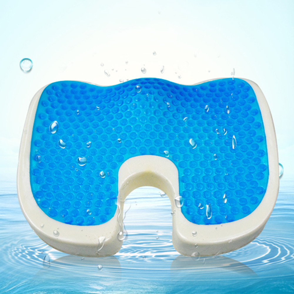 Custom Home Office Chair Cooling Gel Memory Foam Lumbar Pillows Non-Slip Seat Cushions Massage Removable Covers for Stadium Use