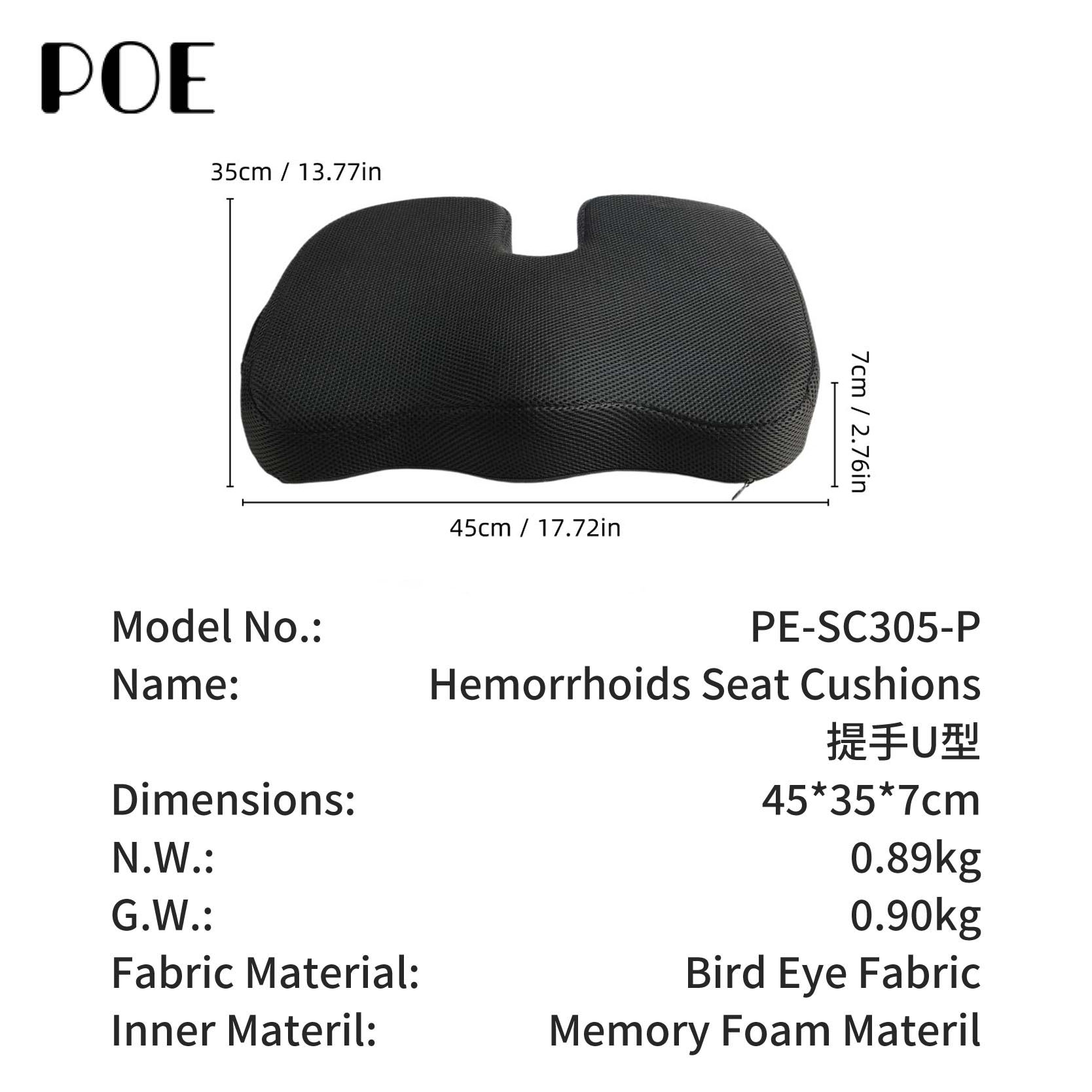 Factory Hot Selling Customized Portable Orthopedic Cooling Anti slip Office and Home Thick Memory Foam Gel Seat Cushion