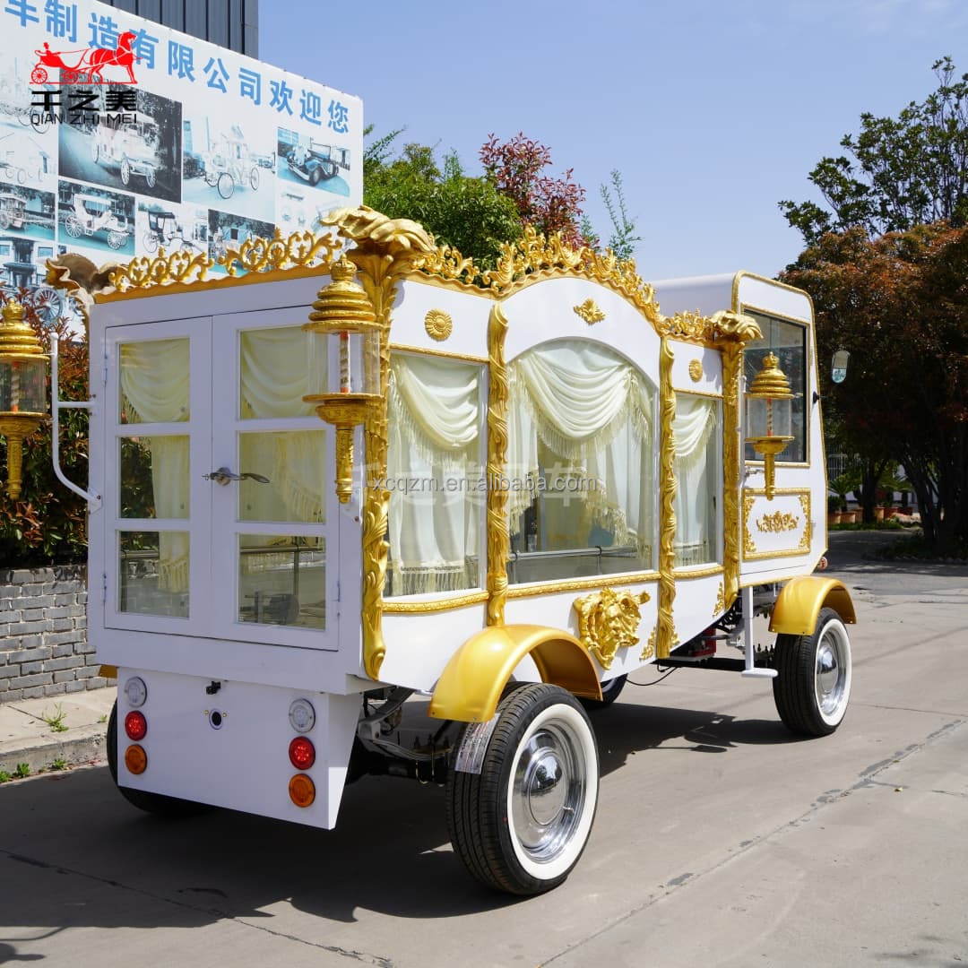 Manufacturer Customized Luxury Hearse Car for Funeral Procession Black Coffin Mortuary Van Service Car on Sale