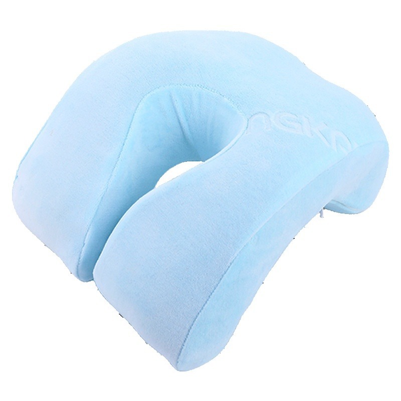 Custom Processing Portable U-Shaped Memory Foam Neck Pillow Soft Massage Nap Car Travel Pillow with Slow Rebound Feature