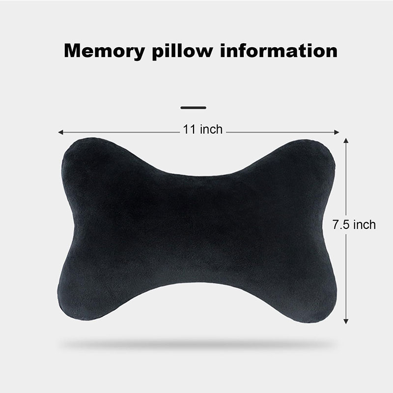 Car Supplies Memory Foam Head Pillow Neck Removable Cover Support Breathable Comfortable Ergonomic for Car Travel