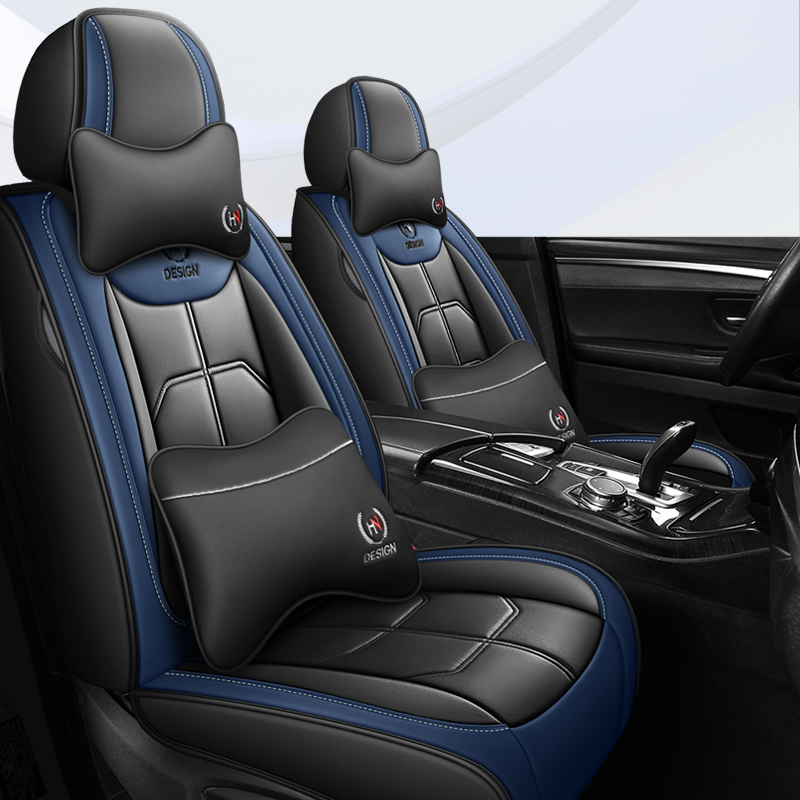 Universal Fit Black and Red PVC Car Seat Cover Waterproof PU Leather Full Set for Audi A6 C7 C6 Protective Cover