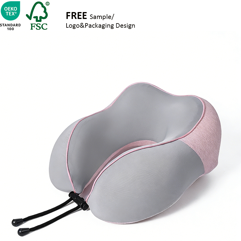 Customization Portable Slow Rebound Memory Foam U-shaped Pillow Ergonomic Breathable Soft Neck Support Travel Wrap Pillow