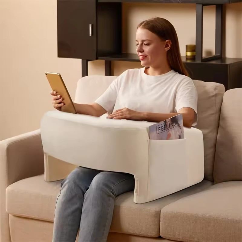 Reading Pillow for Gaming Large Arm Rest Pillow Memory Foam Bed Rest Pillow Soft Bed Cushion