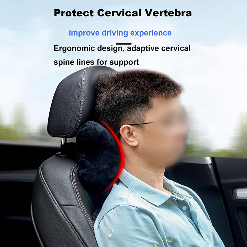 Car Supplies Memory Foam Head Pillow Neck Removable Cover Support Breathable Comfortable Ergonomic for Car Travel