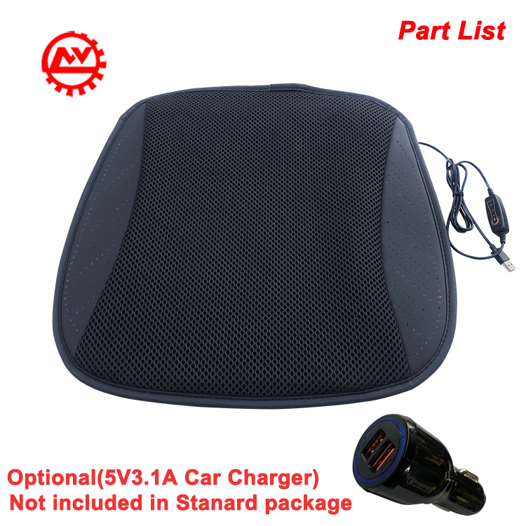 Summer Electric Auto Office Home Truck USB Charge Cooling Fan Car Ventilated Seat Cushion