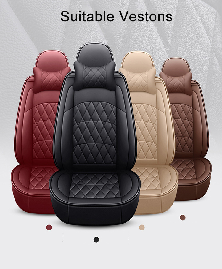 Waterproof 5D Leather Car Seat Cover Universal 5 Seats Protector Auto Seat Covers