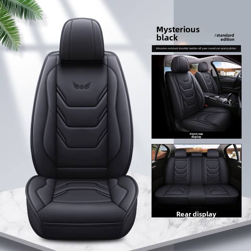 Soleway C-P-35 Car Seat Covers Full Set Universal PVC Leather Waterproof Durable Full Surround Protector All Seasons