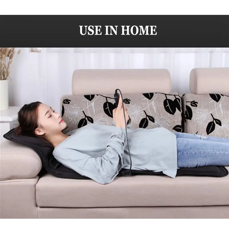 Vibration Back Massager With Heat Massage Seat Cushion With 8 Vibrating Modes3 Heat Levels Massage Chair Pad