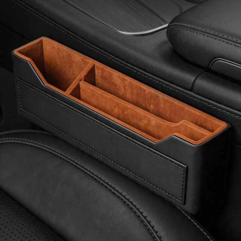 Multifunctional Car Seat Gap Filler Organizer Seat Gap Storage PVC Leather Multi Slot Storage for Phone Cable Card