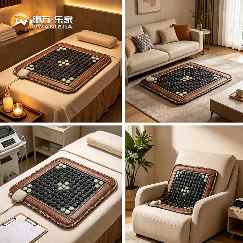 Jiwan Lejia Wholesale Korea Healthymate 45*45cm Massage Therapy Seat Cushion Tourmaline Heating Chair Pad for Home Office Use