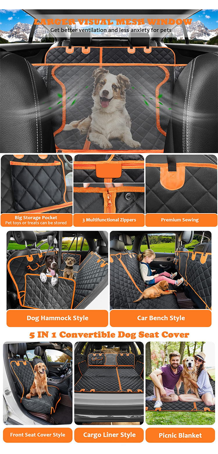 Waterproof Quilt Pet Car Seat Cover Detail 4