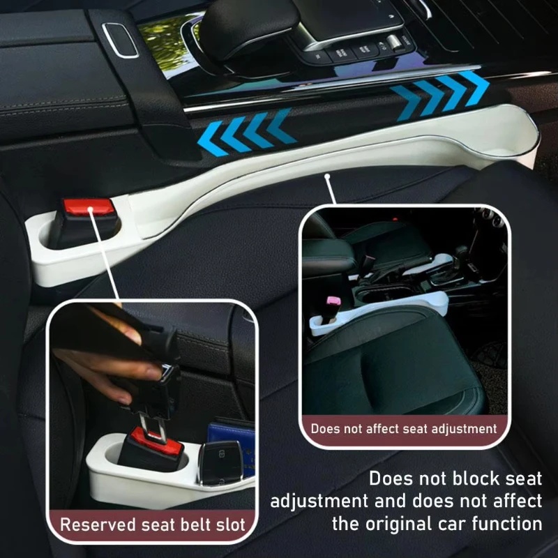 Universal 2pcs Popular Style Portable Car Seat Side Gap Filler Plug Multifunctional Storage Slot Accessory Kits Interior Kits