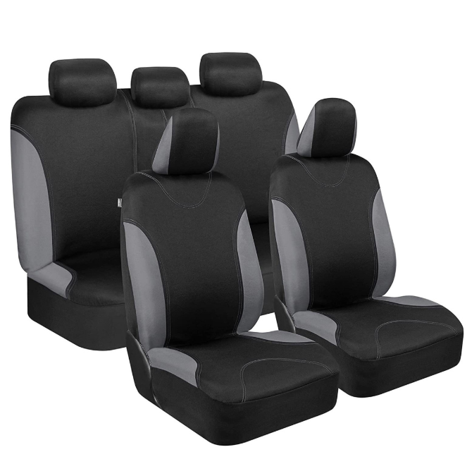 Car Seat Covers All-Purpose Classic Cloth Seat Covers Full Set with Gift Universal Fit for Cars Trucks SUVs