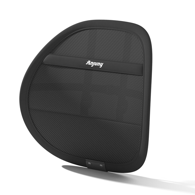 Anjuny Breathable Mesh Fabric Memory Foam Seat Back Support Lumbar Support Pillow and Cooling Gel Seat Cushion Sets for Office C