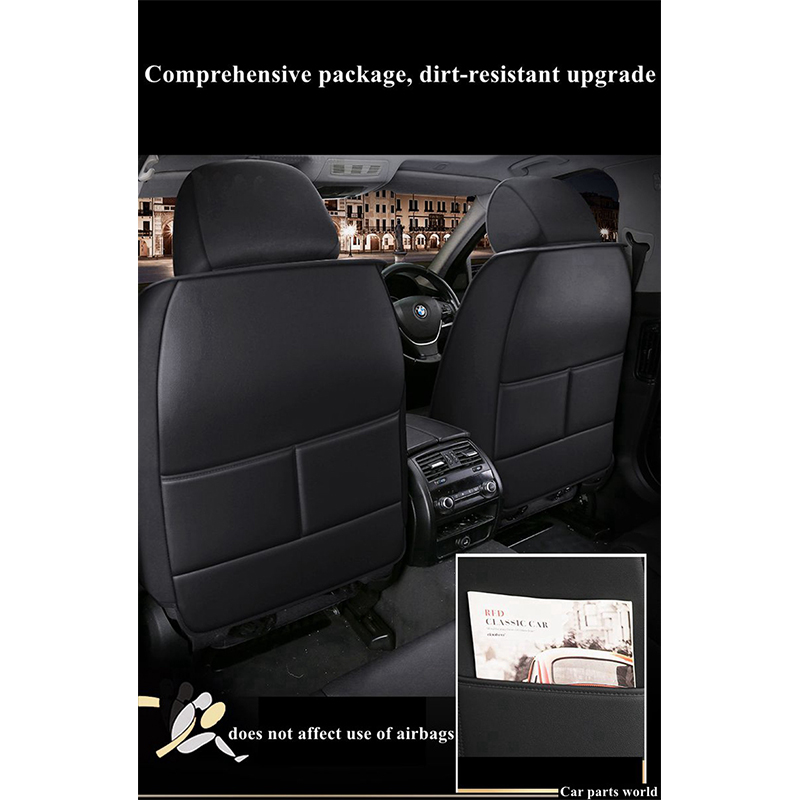 3D Seats Car Covers Automobiles Seat Covers Protector PU Leather Front and Rear Full Set Universal Car Seat Cover